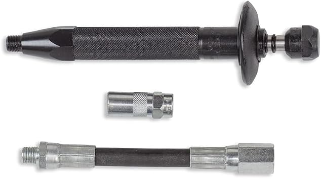 Lincoln 5805 Hardened/Clogged Grease Impact Fitting Cleaner, Includes Steel Drive Cylinder, Piston, Safety Shield, High-pressure Hose, Spare Drive Seals, Coupler, Accepts Light Oils and Solvents