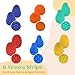Melearch Fidget Toys Sensory Stone for Adults, 6 Pcs Silicone Textured Worry Stones for Autism Kids, Fidget Stress Toys for Anxiety Relief, Students Calm Down Classroom Prizes