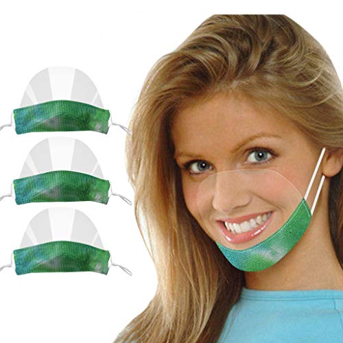 Preisvergleich Produktbild Ucoolcc 3 Stücks Transparent Schutzvisier, Gesichtsschutz Visier aus Kunststoff, Transparente Offene Face Shield Gesichtsschutz Schutzvisier, Wiederverwendbarer Sicherheitsgesichtsschutz