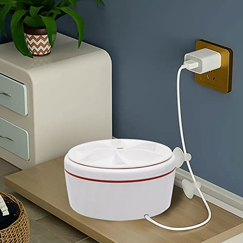 IKASEFU Mini máquina de lavar portátil para meias sob calcinha, máquina de lavar turbo ultrassônica
