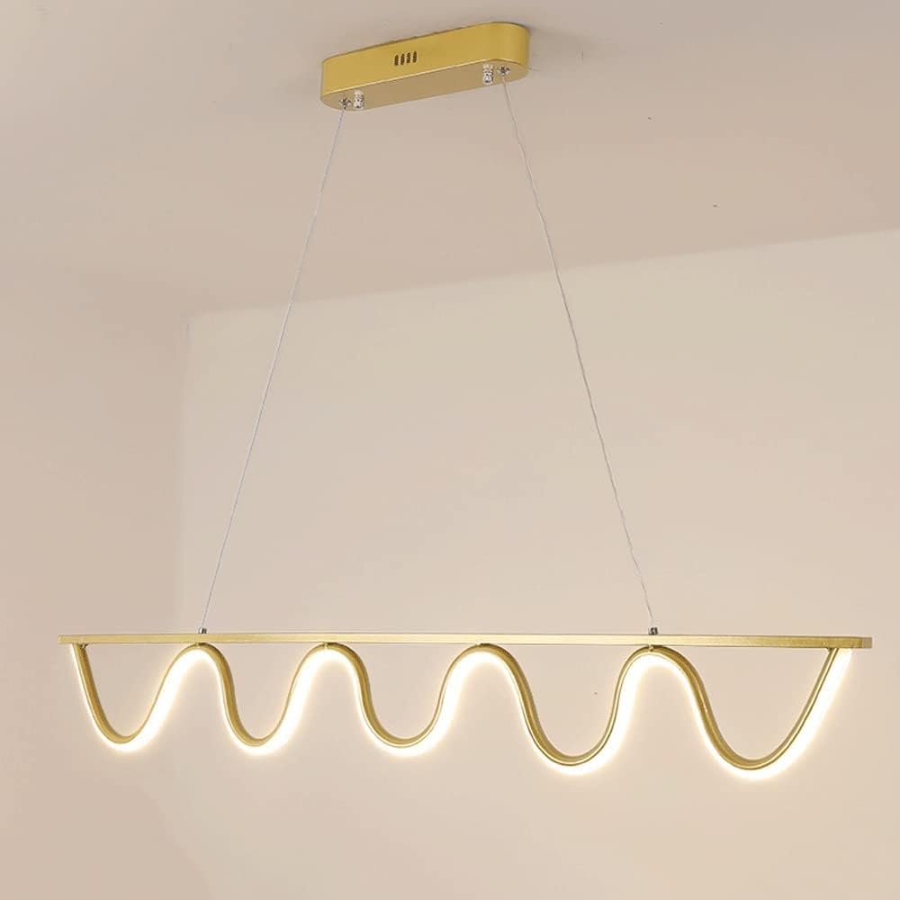 Lustre moderne suspendu linéaire LED 30W à hauteur réglable pour îlot de cuisine