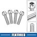A ABSOPRO Tapered Bolts Screws for MTB Bike Bicycle Stem Durable M6x20mm Socket Head Cap Bolts Screws Nuts Steel Silver Tone (Set of 10)