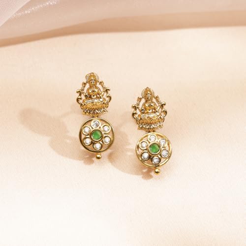 Image of Rubans Gold Plated Festive Temple Jewellery Set for Women Latest