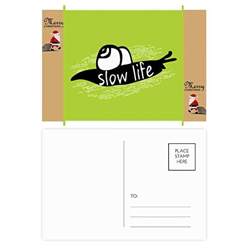 Cartes postales noires escargot pour sublimer vos paquets sous le sapin