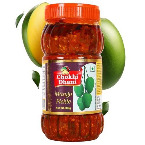 Image of Chokhi Dhani Mango Pickle 500g | Aam Ka Achar | Spicy & Tangy Rajasthani Style | No Artificial Colours | Traditional Homemade Taste | Veg