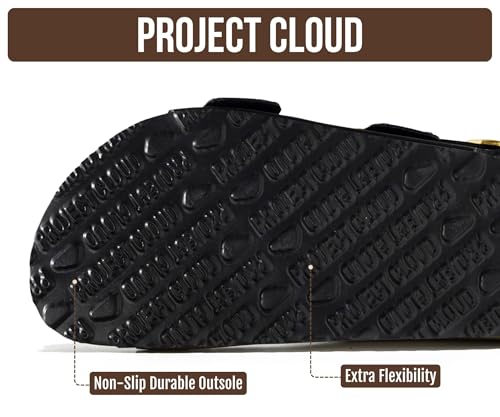 Image of Project Cloud 100% Genuine Leather Ankle Strap Footbed Sandal with Lightweight & Comfortable Walking Fisherman Sandals for Women - Non Slip Memory Foam Slingback Womens Sandals 2026 (Garda)