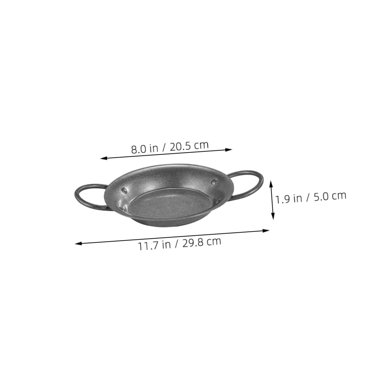 OFFSCH Traditional Style Retro Seafood Plate Stainless Steel Casserole Paella Pan Set Sturdy Cooking Pot Soup Container Oven Safe Kitchen Utensil