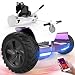 FUNDOT Hoverboards con Sedile,hoverboards per Tutti i Terreni con hoverkart,hoverboards da 8,5 Pollici per Go Kart, hoverboards Fuoristrada con Altoparlante Bluetooth,App, LED