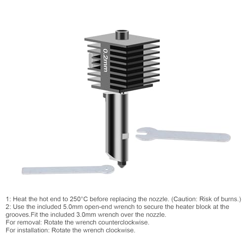Image of 2PCS A1 Mini /A1 Hotend, A1 Mini /A1 Print Head Kit High-Temperature 0.2mm /0.4mm Hardened Steel Nozzle with Silicone Sock Compatible for Bambu Lab A1 /A1 Mini 3D Printer,