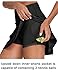 XIEERDUO Women's Athletic Tennis Golf Skorts Skirts with Shorts Pockets High Waist Pleated Workout Running Sports Skirts Black M