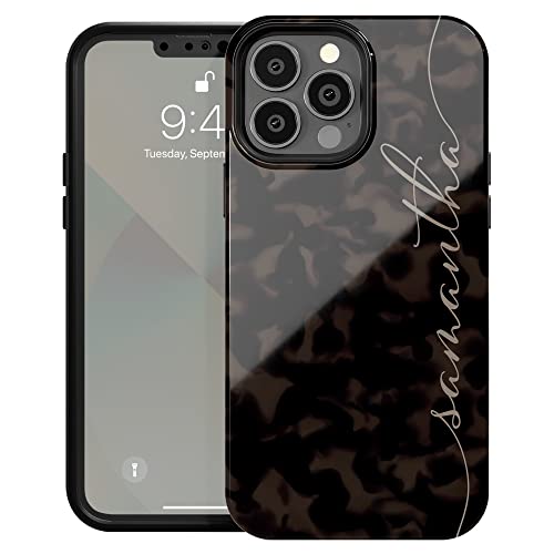Étui Monogramme de haute qualité en écaille de tortue sur mesure pour iPhone 11 et XR