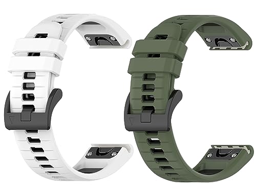 SHEAWA for GARMIN(ガーミン) Approach S70 47mm/Approach S62/Forerunner 965/955 バンド 交換バンド ベルト 2点セット シリコン 互換品 Fenix8 47mm/Fenix 7 Pro/7