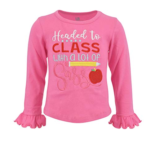 Image of Unique Baby 2 Piece Girls Double Ruffle Leggings and Long Sleeve Shirt Clothes Set Kid and Toddler Girl Outfit