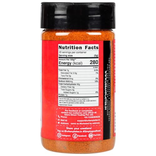 Image of Urban Platter Mexican Chipotle Seasoning, 100g (Authentic Mexican Style Seasoning for Fries, Appetizers, dips and More)