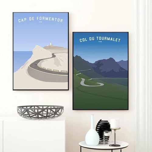 Tableau d'art mural classique vintage peinture abstraite paysage salon 40x60cm