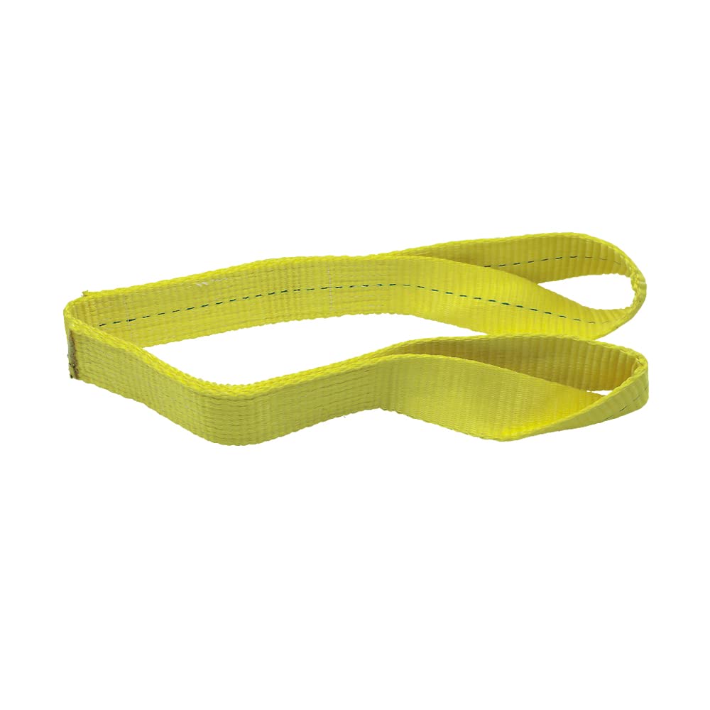 Indusafe 2" x 3’Rigging Moving Straps Lifting Sling Tree Saver Recovery Straps Twisted Eye Web Sling 3100lbs Vertical Capacity
