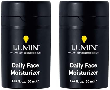 Lumin Daily Face Moisturizer for Men | Lightweight Hydrating Cream 2 Pack