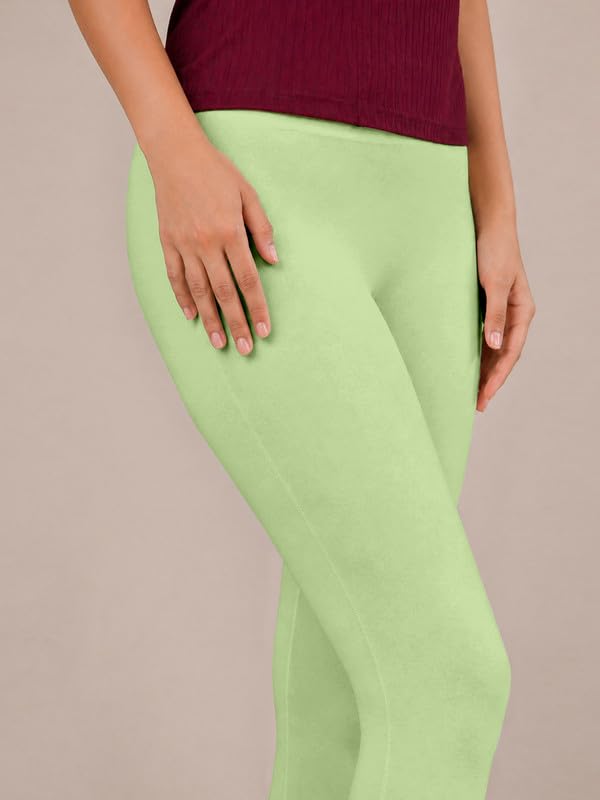 Image of TRENDMALLS Women's Microfiber Elastane Stretch Soft Churidar Length Leggings with Ultrasoft Waistband