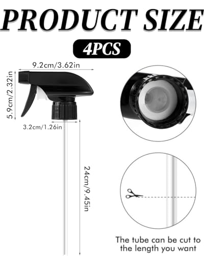 TPZORJX 4 Stück Universal Sprühkopf mit Schaumgitter Oder Strahl Spray Nozzle for Bottle Ersatzsprühkopf für Sprühflaschen Strahl Spray Bottle Replacement Ersatzsprühkopf für Standard Sprühflaschen