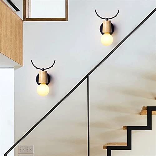 Lámpara de pared de asta creativa con giro de 360 grados y estructura ajustable 2