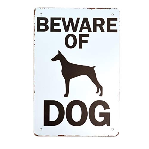 【USA アメリカン デザイン】BEWARE OF GUARD DOG 番犬の警告注意 猛犬注意 警告 自宅 ガレージ サインボード ビンテージ バイカー インテリア 看板 ; AVSB-332