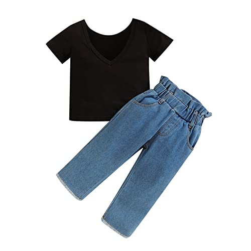 Girls' Jeans Spring and Autumn Children's Fashionable Outer Wear Trousers2021New Children's Spring Baby Boy Stretch Feet