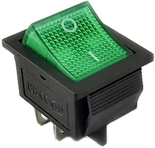 Interrupteur de bascule bateau DPST On-Off avec voyant LED interrupteur encastrable 16A 250V