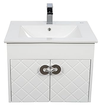 Dazzle Kitchen Modular BWR Plywood Vanity Washbasin Cabinet (White)