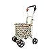 RJLI Trolley per la spesa Home vecchio vagone della spesa per auto carrello portatile pieghevole carrello della spesa a quattro ruote per anziani può portare uno scooter Trolley per la spesa