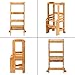 UNICOO- Bamboo Height Adjustable Kids Learning Stool, Kids Kitchen Step Stool, Toddlers Stool (Kids Stool - Nature)