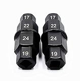 Hex Axle Tool for Motorcycle Front Axle Wheel, Hex Allen Axle Spindle Tool Socket Adapter Tool 3/8 Inch 17mm 19mm 22mm 24mm (2PCS)