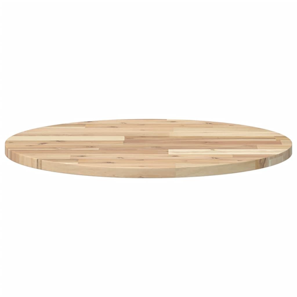 vidaXL Tischplatte, Holzplatte Rund, Massivholzplatte für Esstisch Bartisch Beistelltisch, Ersatztischplatte, Ø60x2cm Massivholz Akazie