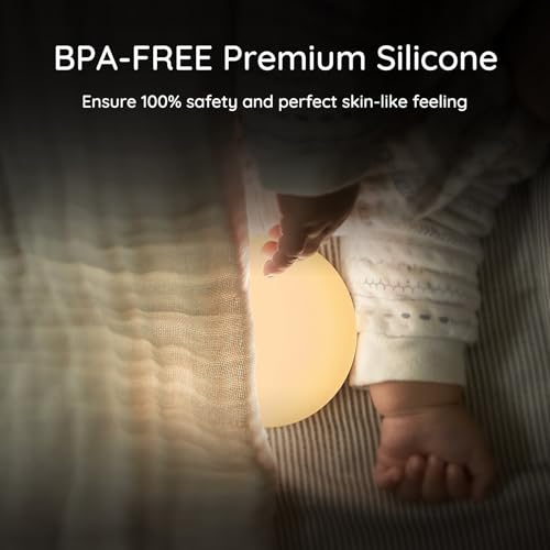 Cotabaty Baby Night Light, Nursery Night Lamp for Breastfeeding, Soft BPA Free Silicone Touch-Control Night Lamp, Eye Caring, Easy Flip Design, Stepless Dimming - Cosy Home Interiors Cotabaty Baby Night Light, Nursery Night Lamp for Breastfeeding, Soft BPA Free Silicone Touch-Control Night Lamp, Eye Caring, Easy Flip Design, Stepless Dimming - Image 5
