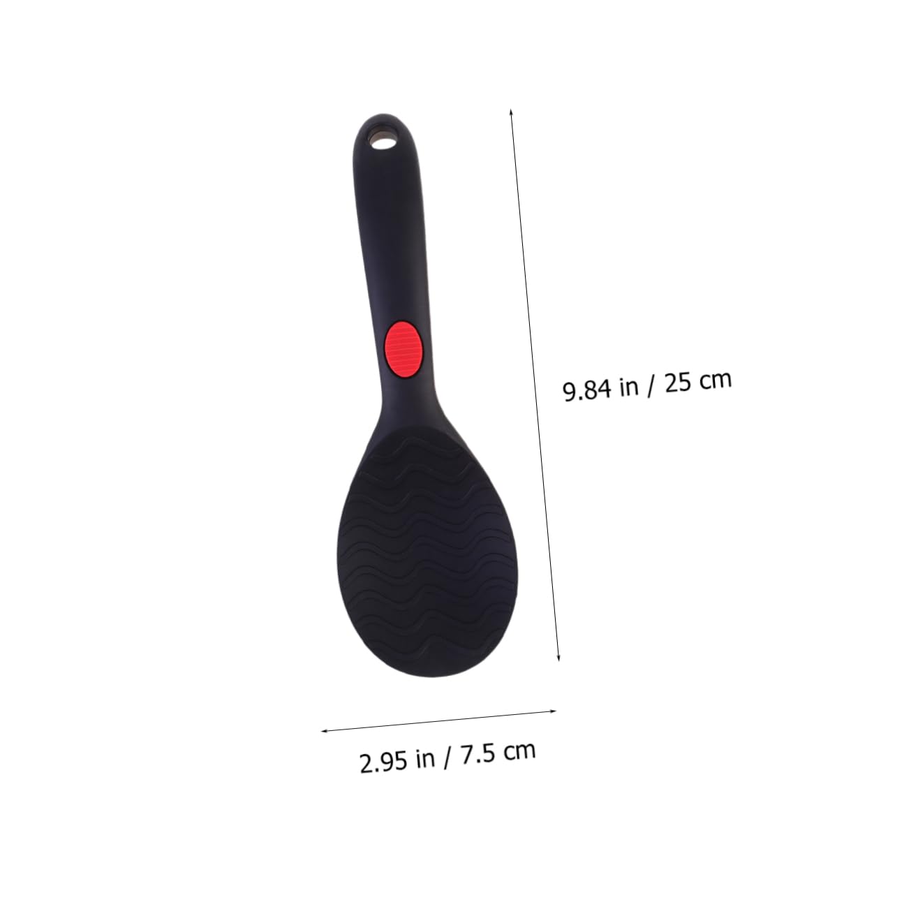 Mikinona Creative Flatware Heat Resistant Rice Paddle Kitchen Wares Kitchen Appliance Non-stick Paddle Spoon Non-stick Food Serving Scoop Non-stick Rice Spoon Household Tableware Black
