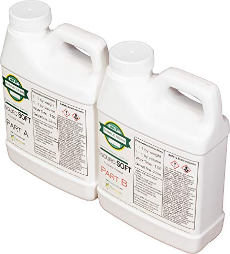 Enduro Soft - 2 Part Liquid Polyurethane Casting Rubber - Durable, Rubber Casting Resin - Soft Rubber Feel (2 lb kit (32 oz kit))