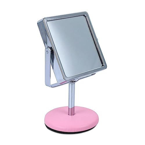 Image of NFI Essentials Dressing Table Cosmetic Makeup Mirror with Stand, Square Shape Multipurpose Vanity Mirror