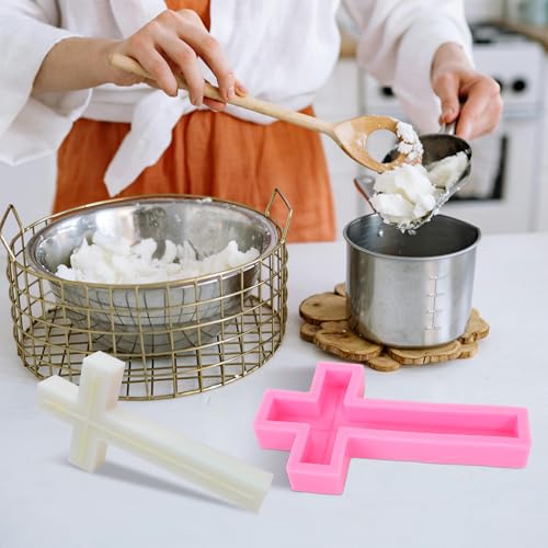 Moule en silicone en forme de croix bougies résine savon 33 cm