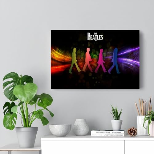 REOTTO Poster des Beatles sur toile – Impression d’art moderne pour chambre à coucher – 50 x 75 cm - Les Beatles, Paul McCartney, John Lennon, RIngo Starr, George Harrison REOTTO Poster des Beatles sur toile - Impression d'art moderne pour chambre à coucher - 50 x 75 cm – Image 8