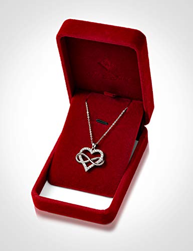 Jes & Jani NECKLACE-OCT-WHITE Infinity Heart Necklace For Women, Love Heart Pendant thumb #5