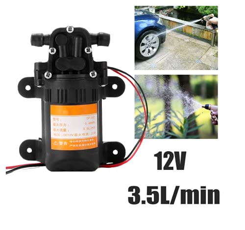 Pompa Sentina 12v Automatica Pompa Elettrica Ad Alta Pressione, DC 12V 70W 6L/Min Plastica Autoadescante Filettatura A Due Lati Pompa A Membrana A Bassa Corrente Filettatura Pompa Acqua Per Barca Marina Pompa