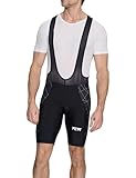 TCA gepolsterte Fahrradhose für Herren - Radlerhose für Herren mit Seitentaschen - Männer Radhose Gepolstert - Männer Fahrradbekleidung schnelltrocknend - Men Bib Shorts - Grafik Schwarz, XL