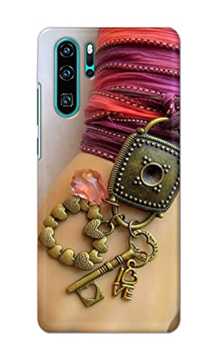 Image of Girl Hand with Keychain Hard Back Case Cover for Huawei P30 Pro,VOG-L29, VOG-L09, VOG-L04, VOG-AL00, VOG-AL10 Back Cover -(J5) VNS2228