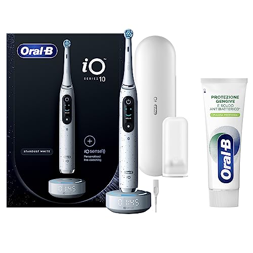 Oral-B Spazzolino Elettrico Ricaricabile iO 10 Bianco con Caricatore iO Sense