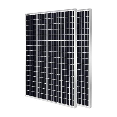 HQST 200 Watt 12V Monocrystalline Solar Panel High Efficiency Module PV Power for Battery Charging Boat, Caravan and Other Off Grid Applications 31.8 x 27.5 x 1.18 Inches (New Version)