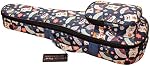 MUSIC FIRST Cute Cartoon "Shiba Inu et Sakura" Housse ukulélé pour chien ukulele sac ukuléle, Original Design(Fit for 21 inch Soprano Ukulele, Bleu)