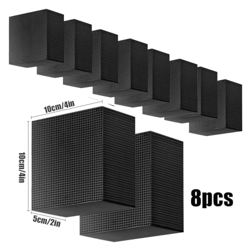 Image of Water Purifier with Activated Carbon for Aquarium, 4x4x2in 8pcs, Freshwater and Saltwater，Water Purifier Cubes ，Horse Trough，Fish tankfish Tank