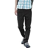 [ラドウェザー] トレッキングパンツ メンズ アウトドアパンツ 撥水 防汚 防油 速乾 耐久性 アウトドア スポーツ 登山 ズボン パンツ 登山パンツ (Lサイズ 股下76cm, ブラック)