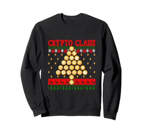 Crypto Claus Funny Bitcoin Noël moche Sweatshirt