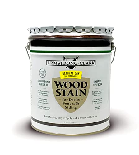 Armstrong-Clark Armstrong Clark Deck and Wood Stain (5 Gallons, Natural Oak Semi-Transparent)