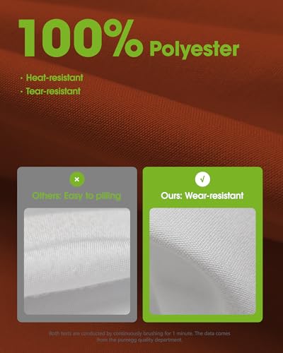 Image of Pureegg Polyester Tablecloth 60 inch x 84 inch Reusable & Washable Rust | Durable, RectangleTable Cloth , for Outdoor Party, Picnic, Wedding, Banquet, Birthday